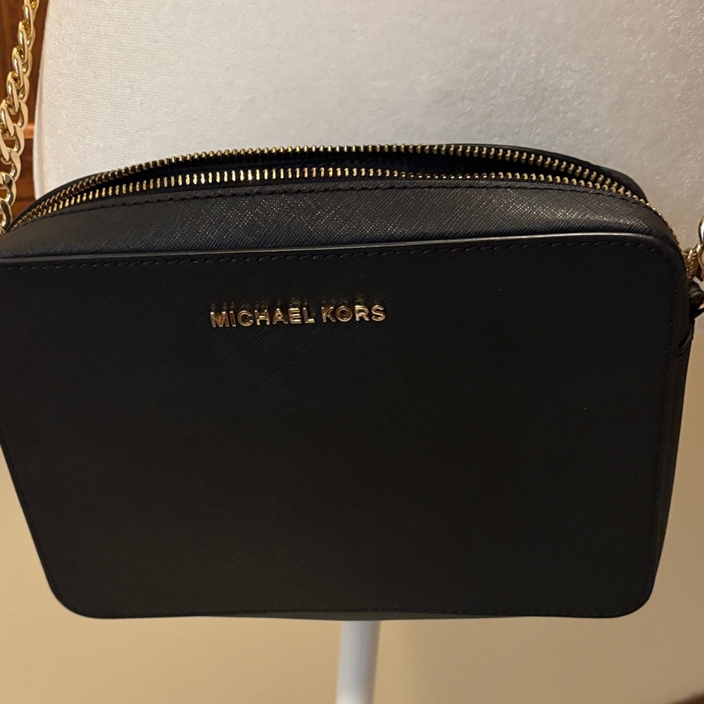 Michael Kors Black and Gold Crossbody Bag